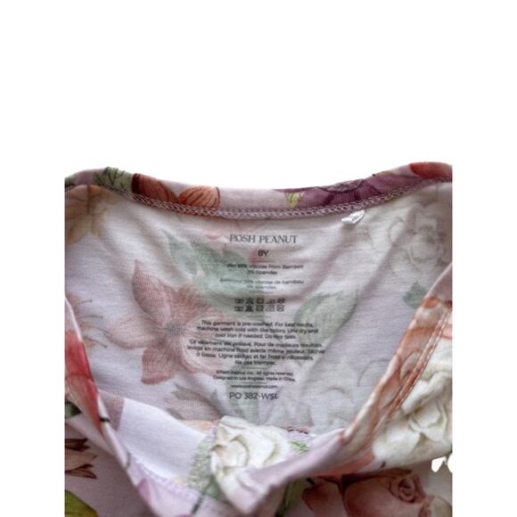 Posh Peanut Bamboo Lilac Floral Top Size 8y - Picture 4 of 5